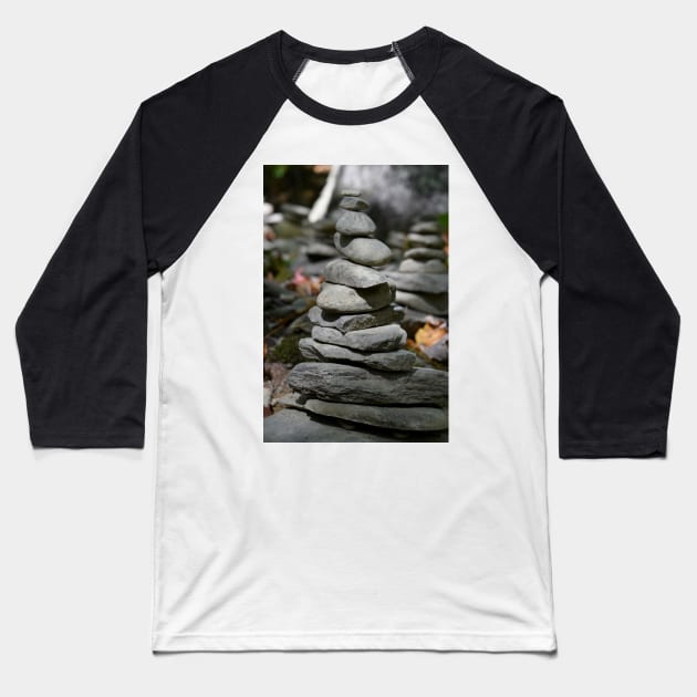 Rock Totem - Watkins Glen, New York Baseball T-Shirt by searchlight